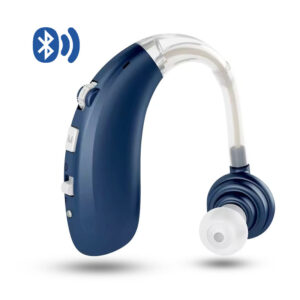 bluetooth BTE hearing aid blue