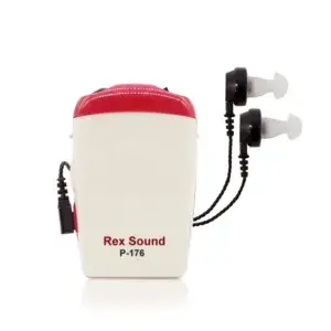 Rex Sound Pocket Hearing aid red colour