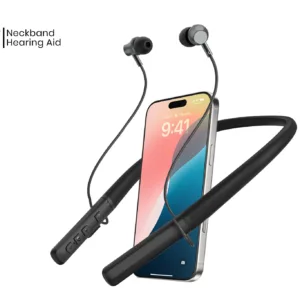 201bt neckband hearing aid with Mobile