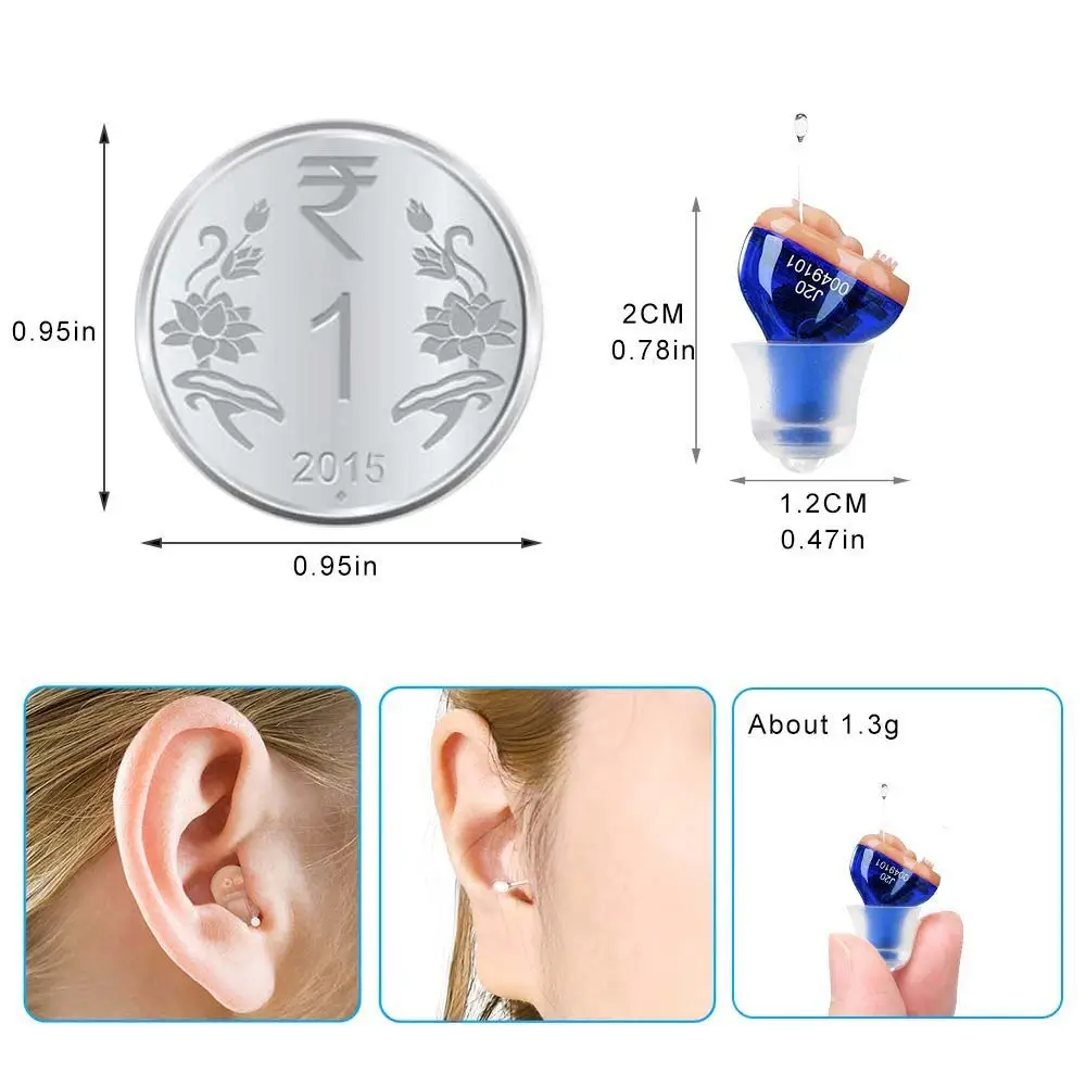 CIC hearing aid size